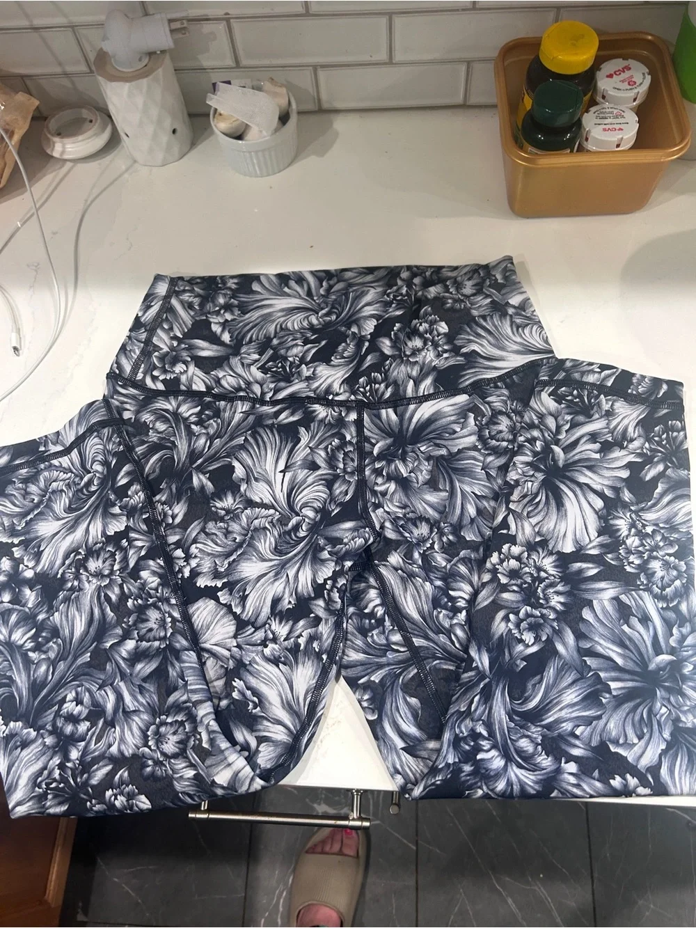 Lululemon fast and free crop II Nulux 19” night ice grey